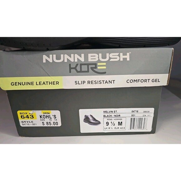 Nunn Bush Men\'s Melvin Street Cap Toe Oxford 84716-001 Black 9.5 M main image 6